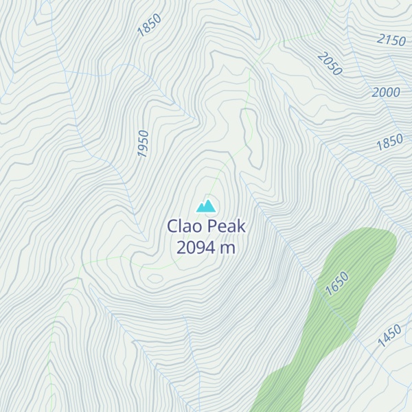 Map of Clao Peak