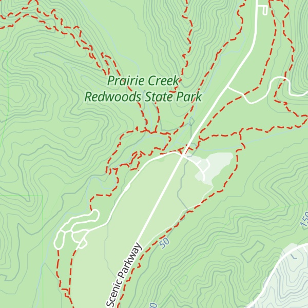 Map of Prairie Creek Visitor Center