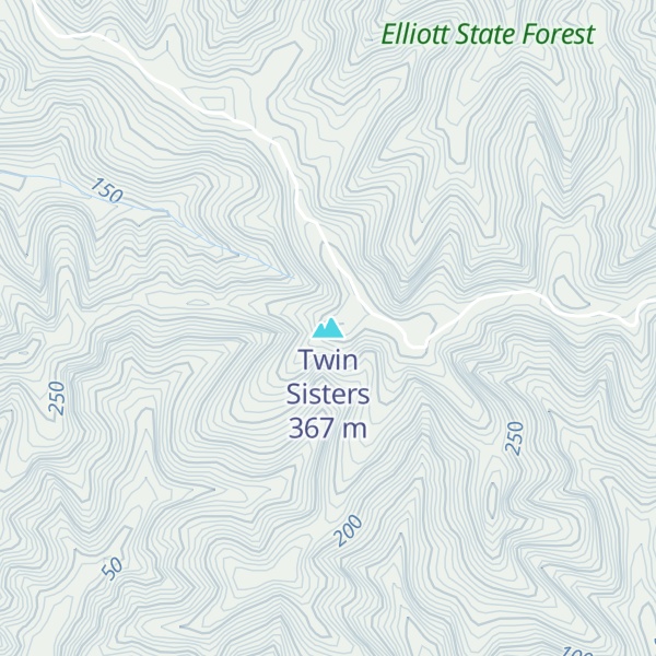Map of Twin Sisters