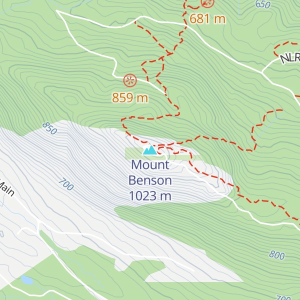 Map of Mount Benson