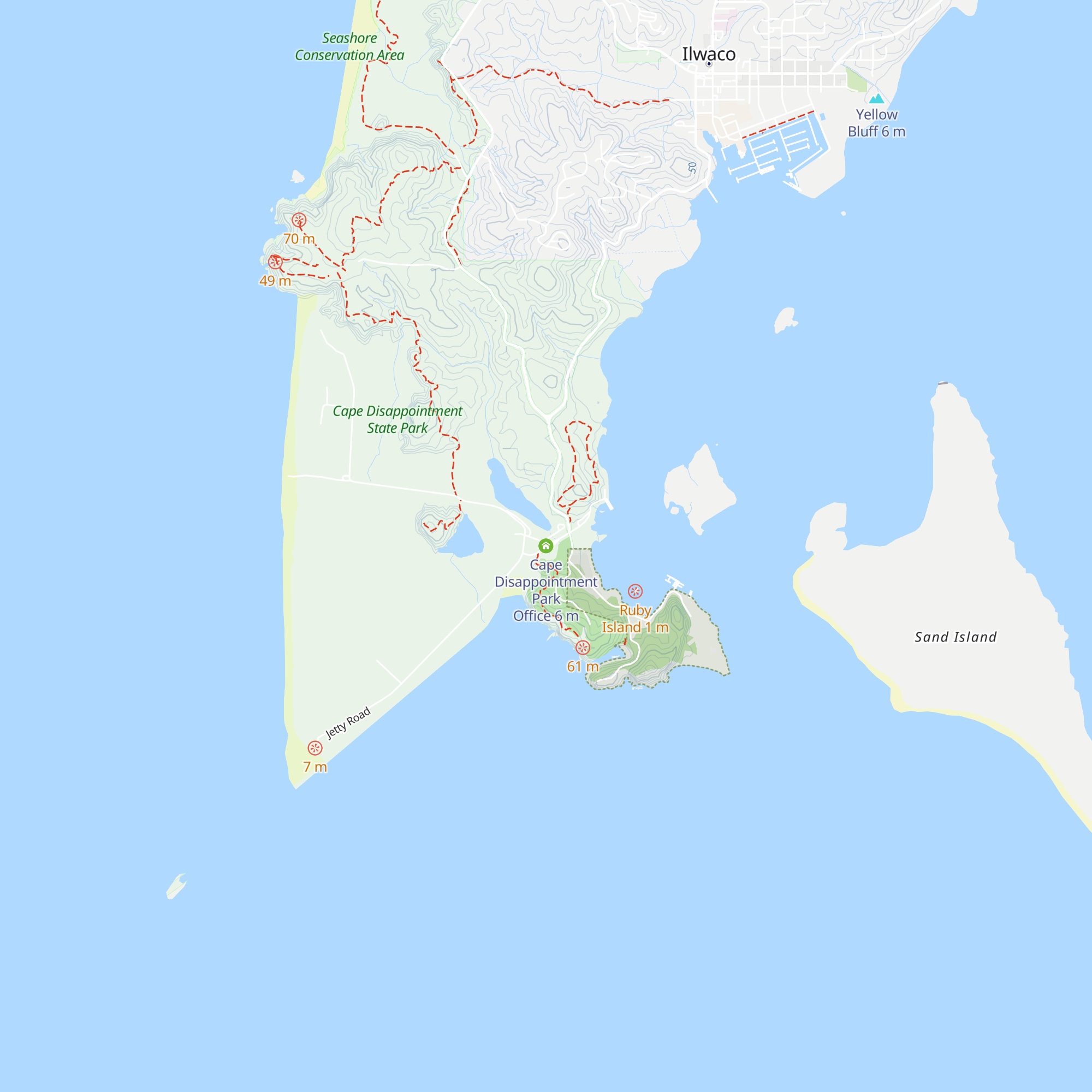 Cape Disappointment Park Office map