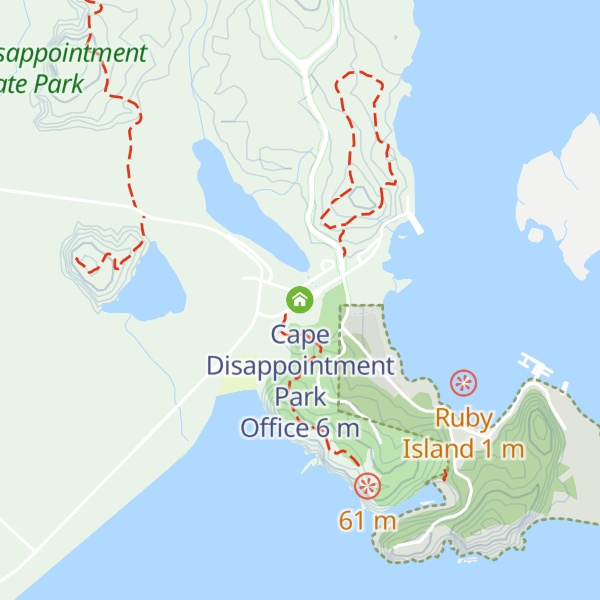 Map of Cape Disappointment Park Office