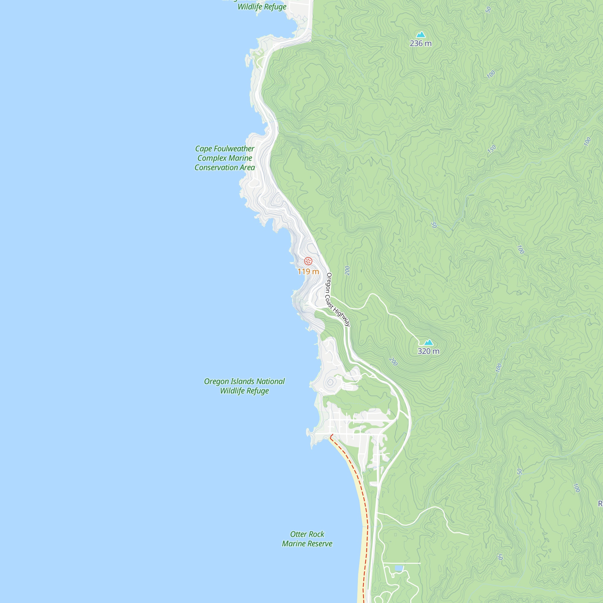 Cape Foulweather Visitor Center map