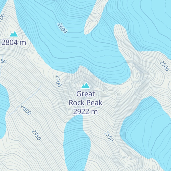 Map of Great Rock Peak