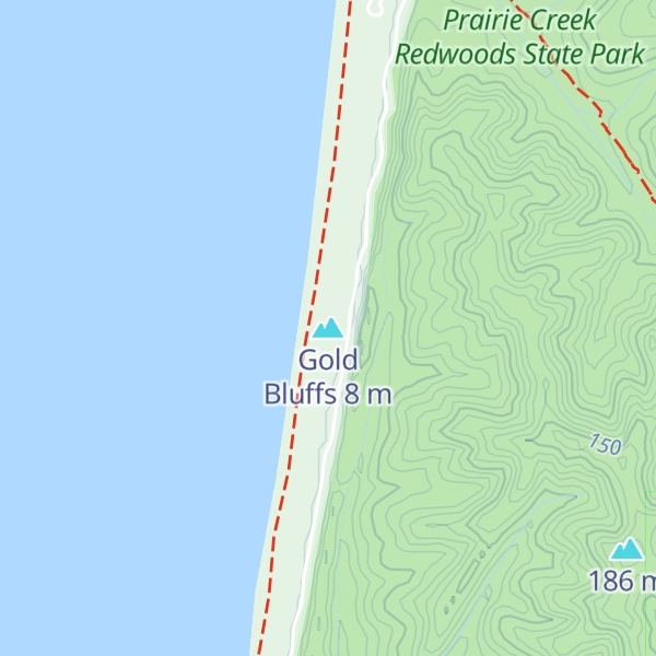 Map of Gold Bluffs