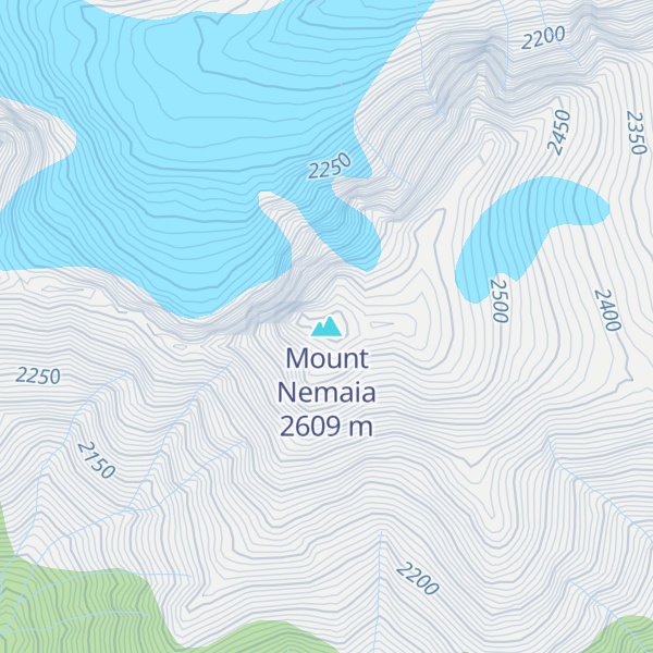 Map of Mount Nemaia
