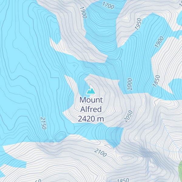 Map of Mount Alfred