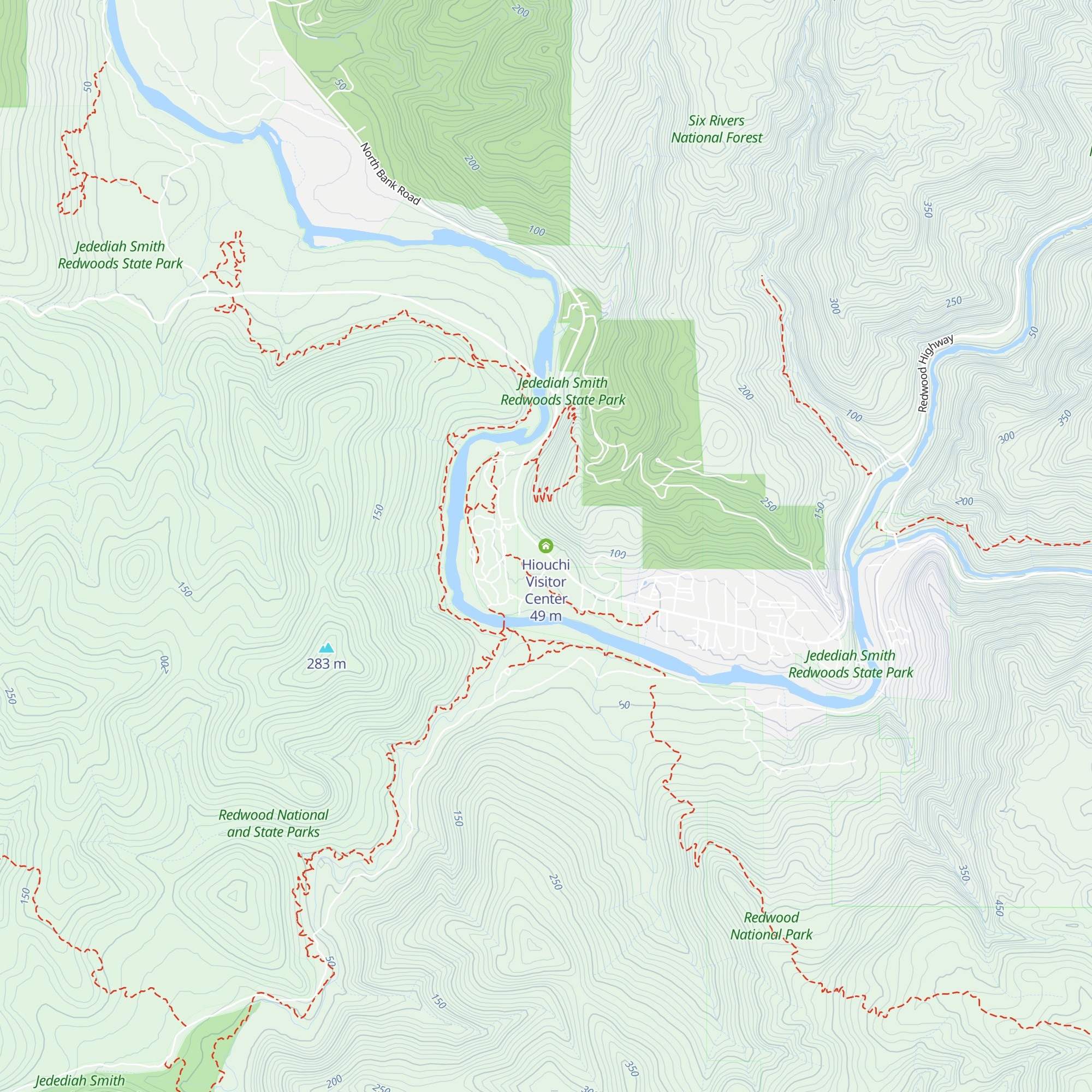 Hiouchi Visitor Center map