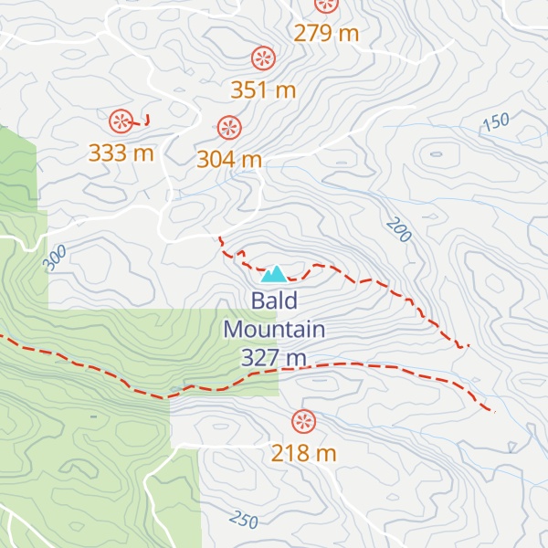 Map of Bald Mountain