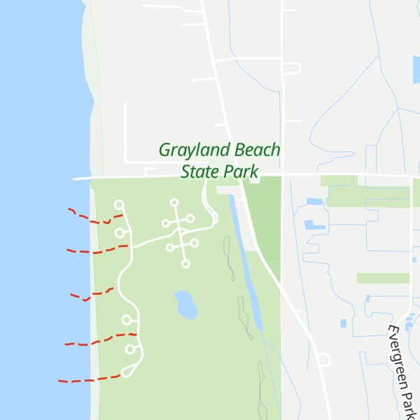 Map of Grayland Beach State Park Campground Office & Store