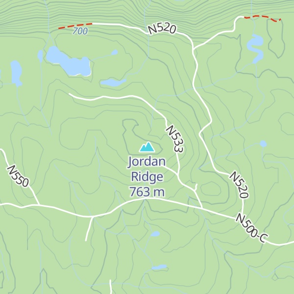 Map of Jordan Ridge