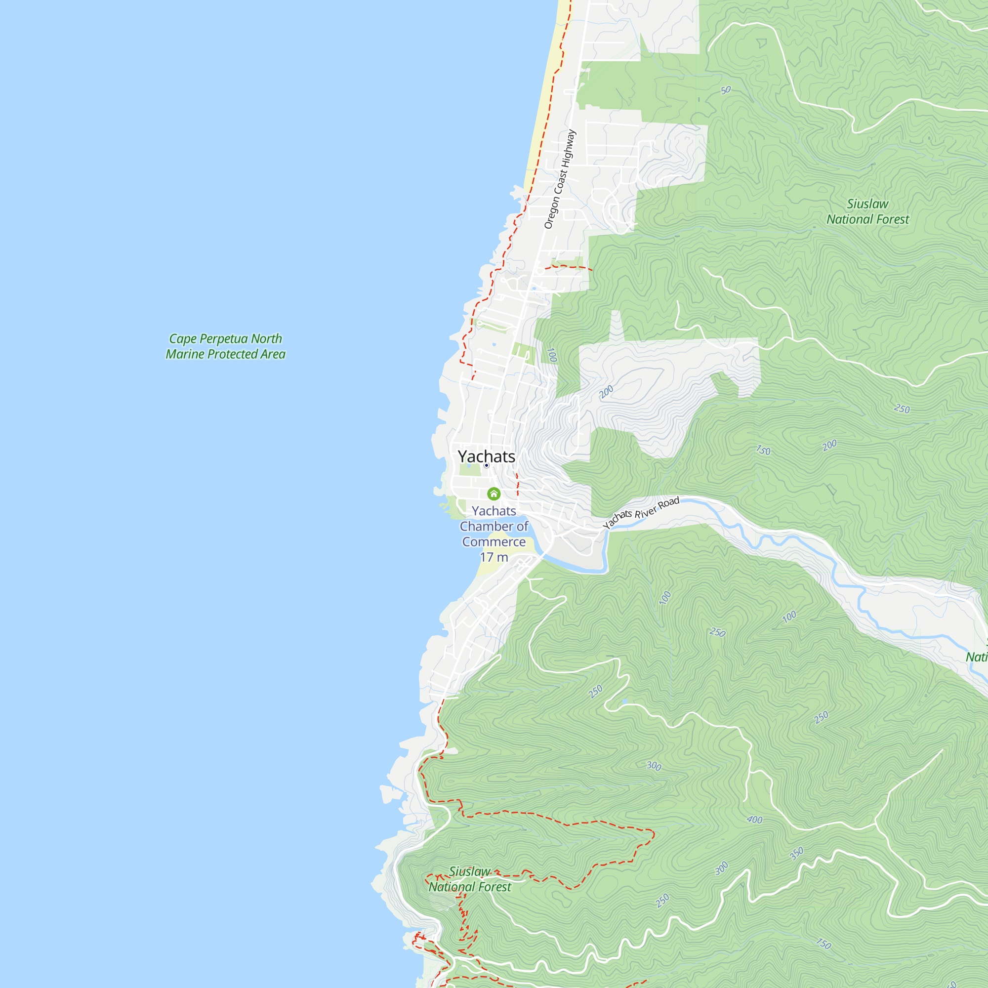 Yachats Chamber of Commerce map