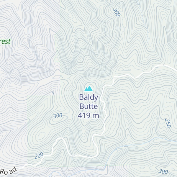 Map of Baldy Butte