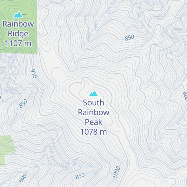 Map of South Rainbow Peak