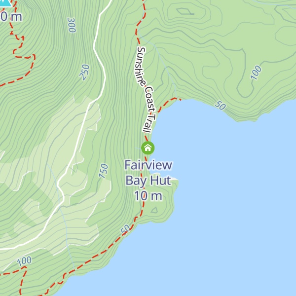 Map of Fairview Bay Hut