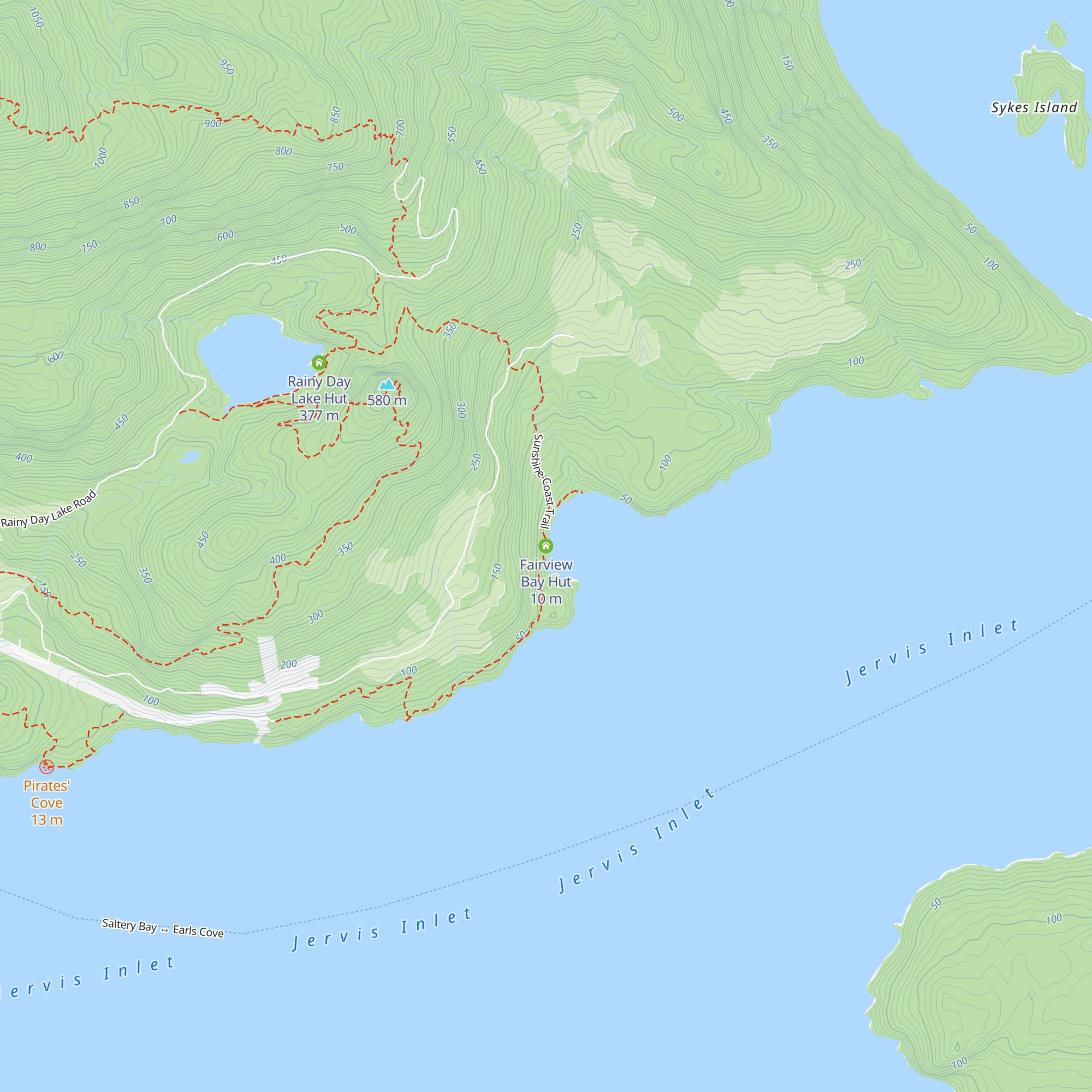 Fairview Bay Hut map