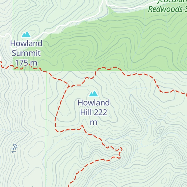 Map of Howland Hill