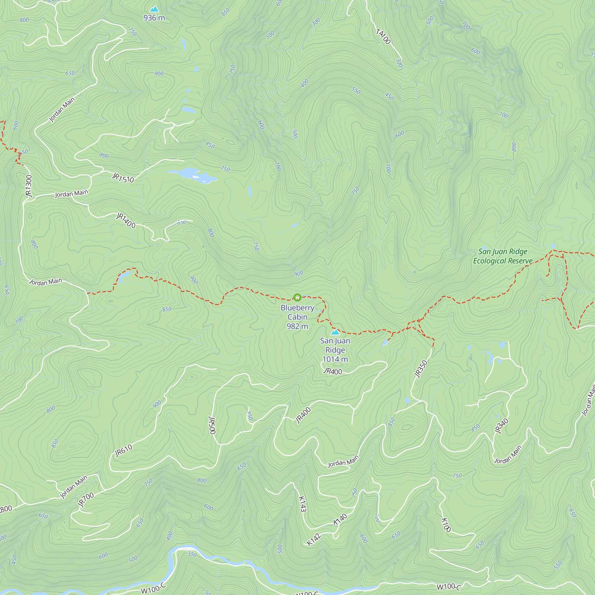 Blueberry Cabin map