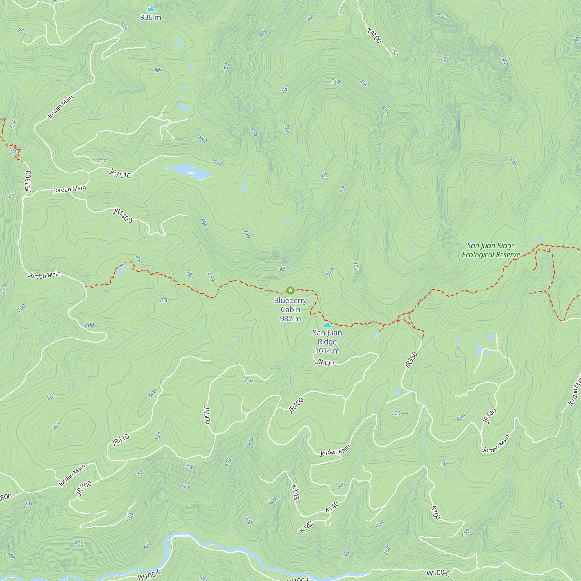 Blueberry Cabin map