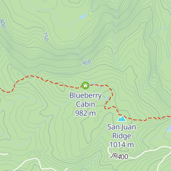 Map of Blueberry Cabin