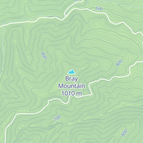 Map of Bray Mountain