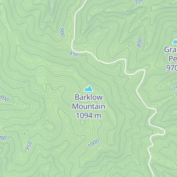 Map of Barklow Mountain