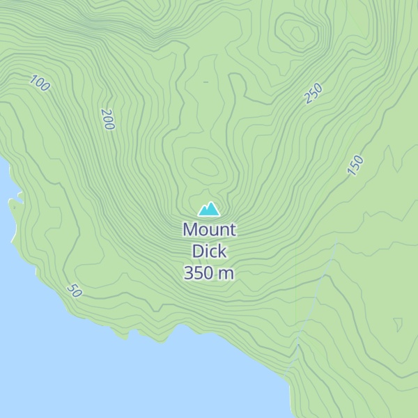Map of Mount Dick