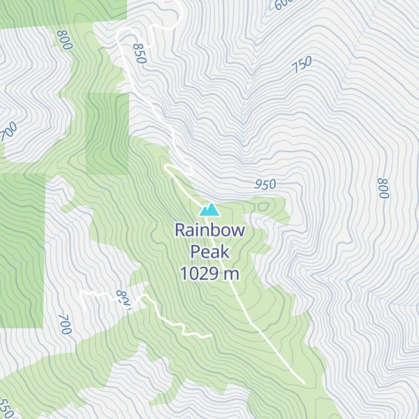 Map of Rainbow Peak