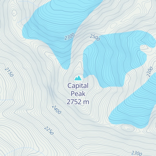 Map of Capital Peak
