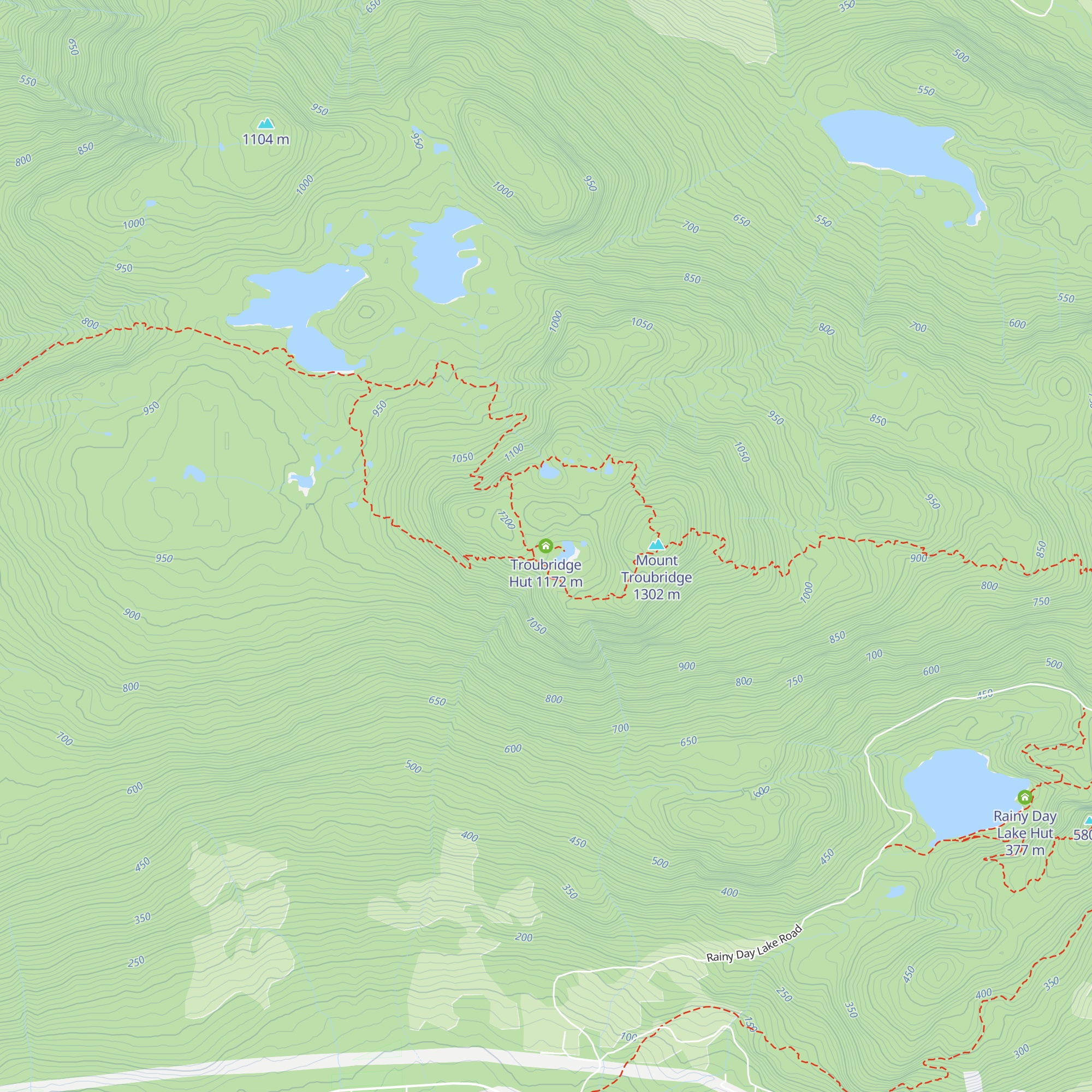 Troubridge Hut map