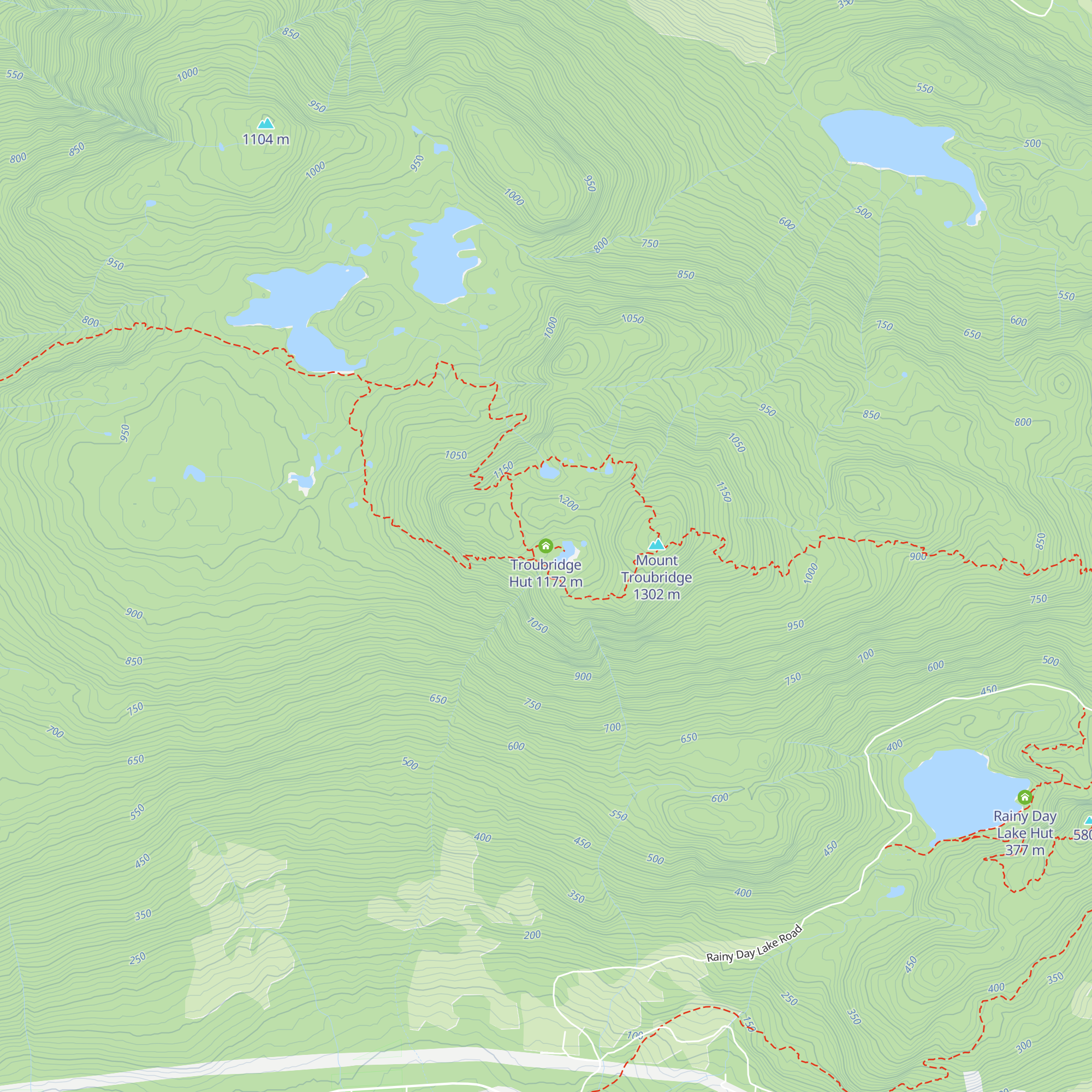 Troubridge Hut map