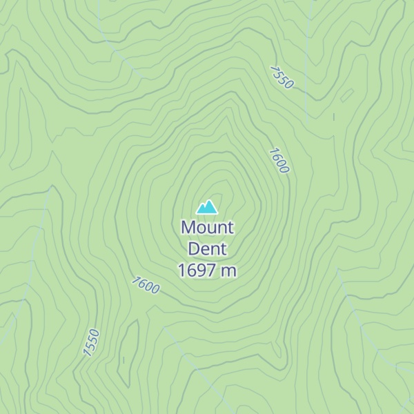Map of Mount Dent