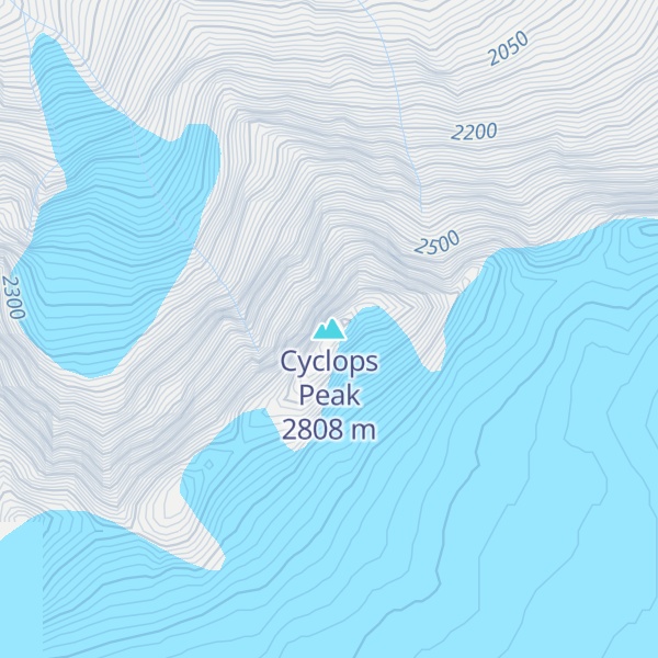 Map of Cyclops Peak