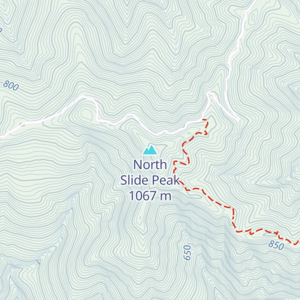 Map of North Slide Peak