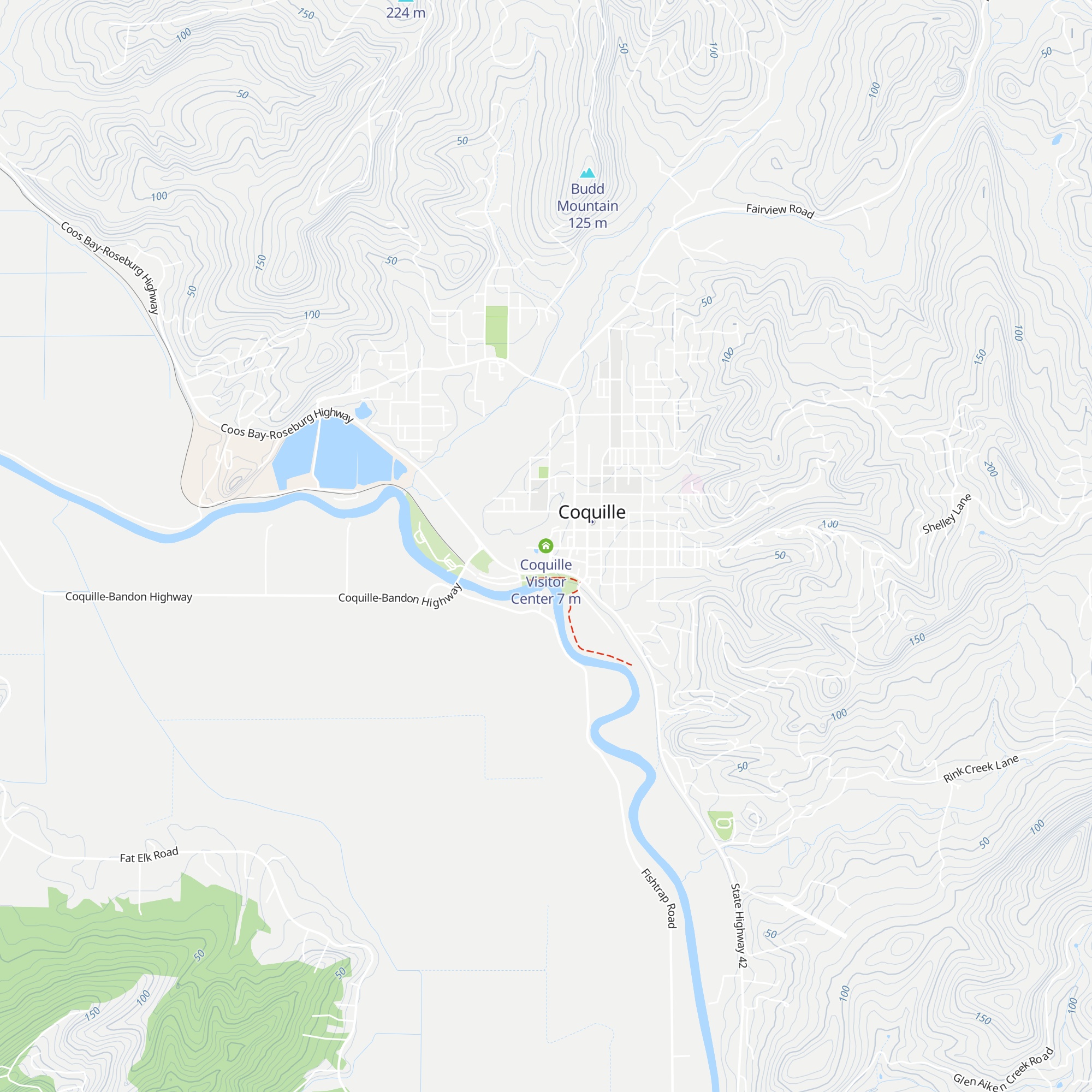 Coquille Visitor Center map
