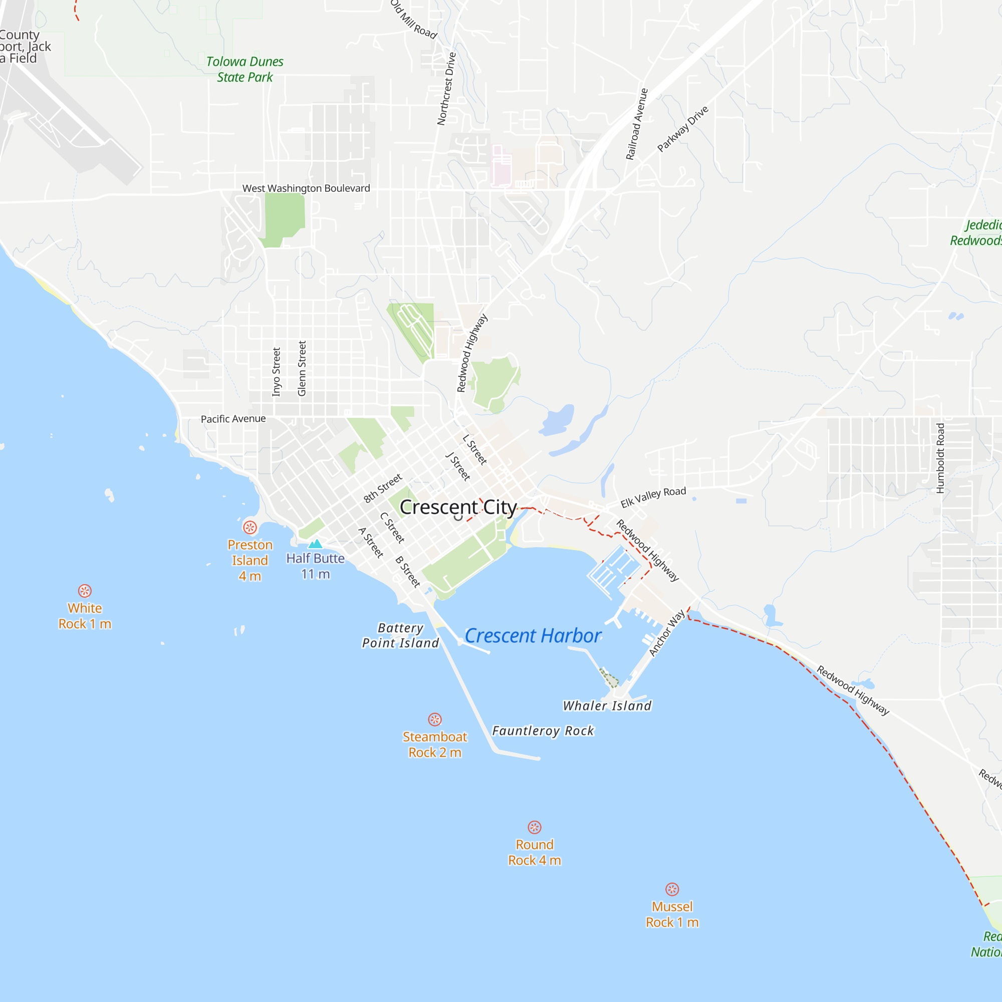 Crescent City Information Center map