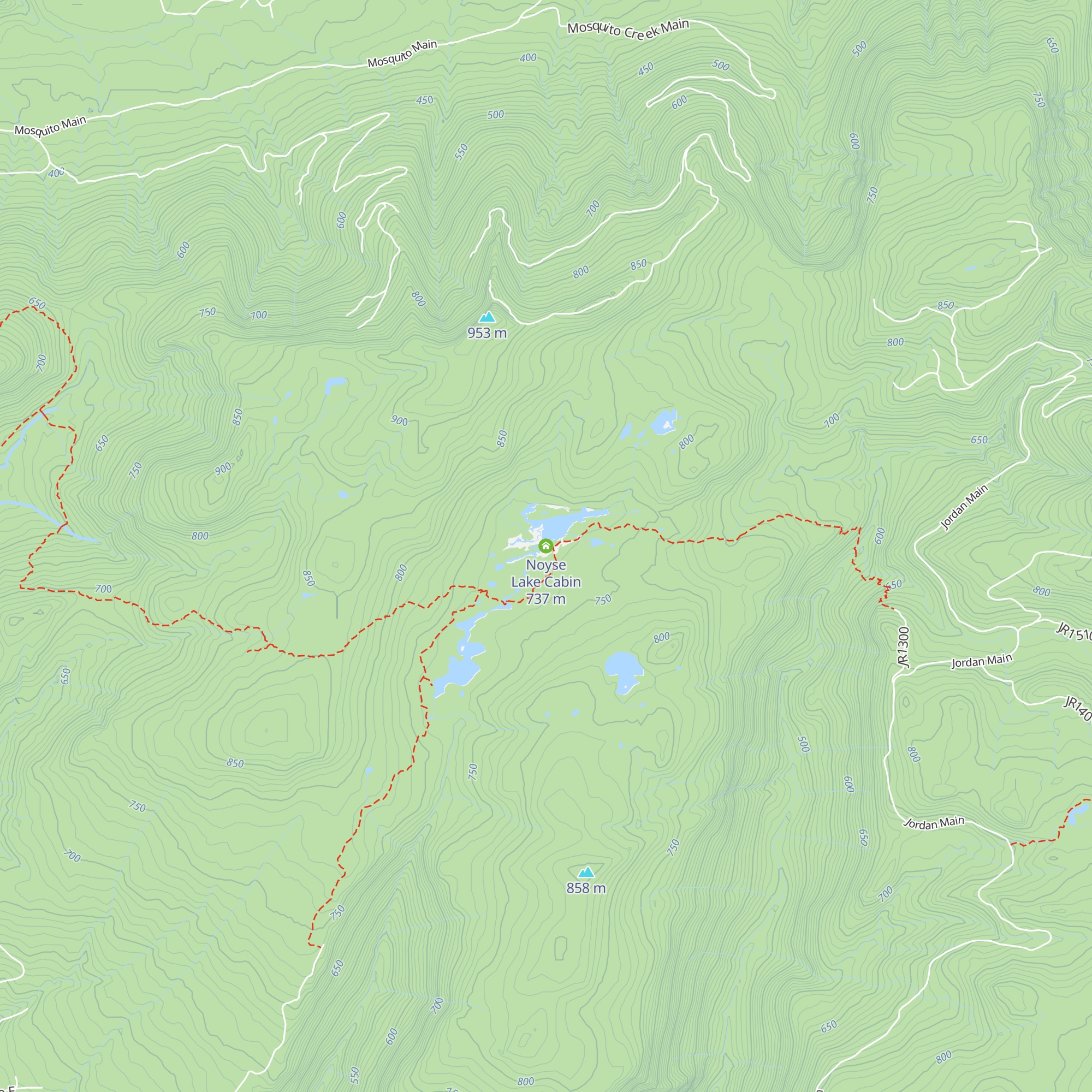 Noyse Lake Cabin map