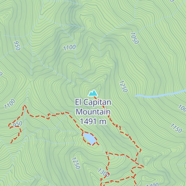 Map of El Capitan Mountain
