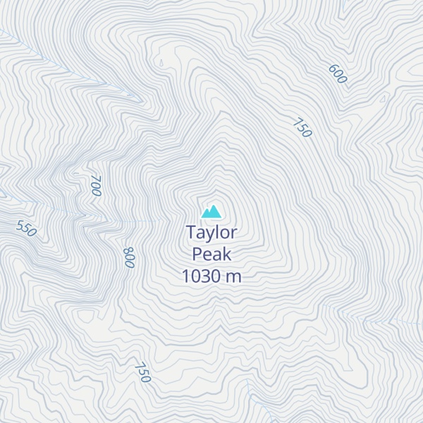 Map of Taylor Peak