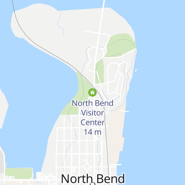 Map of North Bend Visitor Center