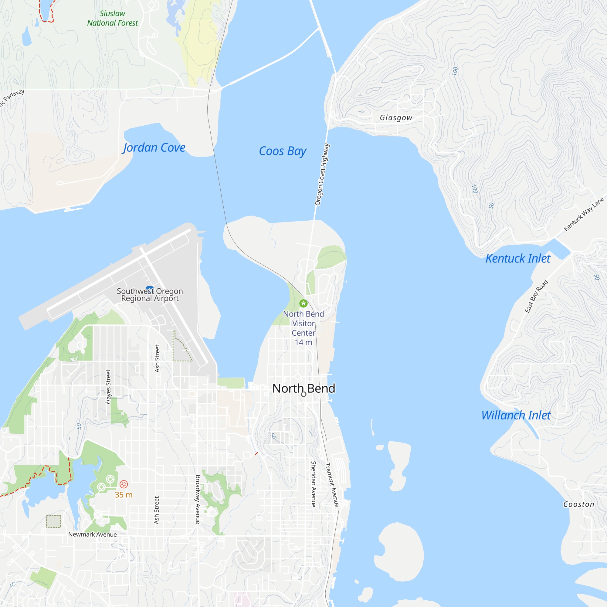 North Bend Visitor Center map
