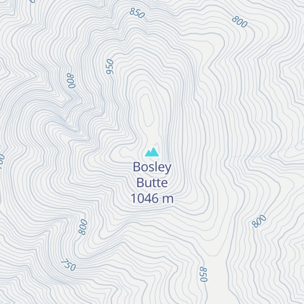 Map of Bosley Butte