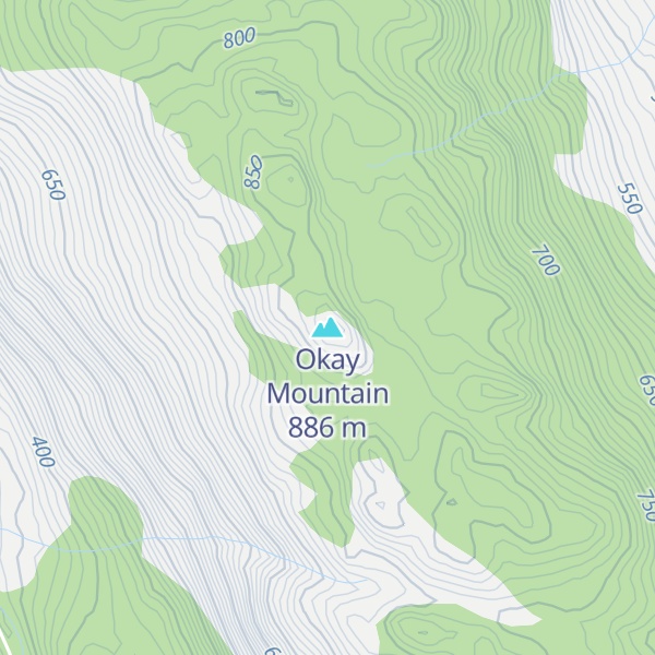Map of Okay Mountain