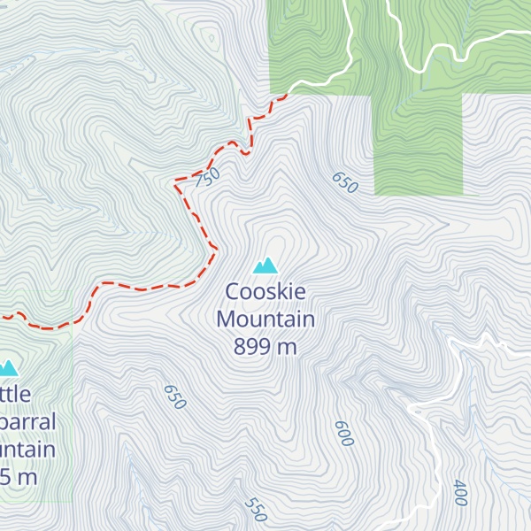 Map of Cooskie Mountain
