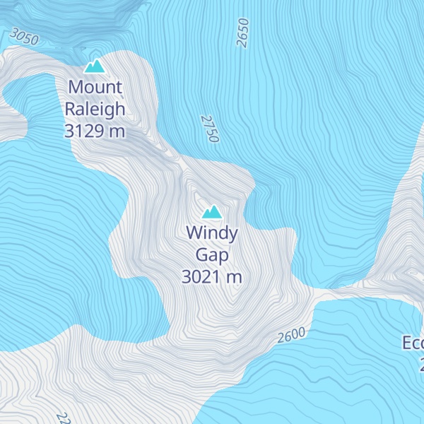 Map of Windy Gap