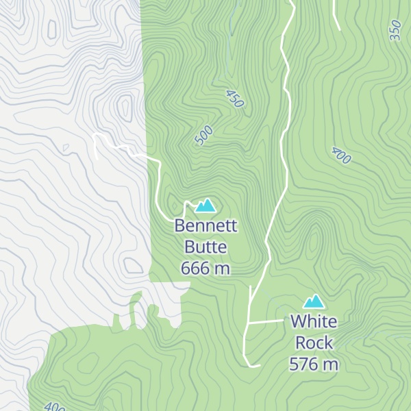 Map of Bennett Butte