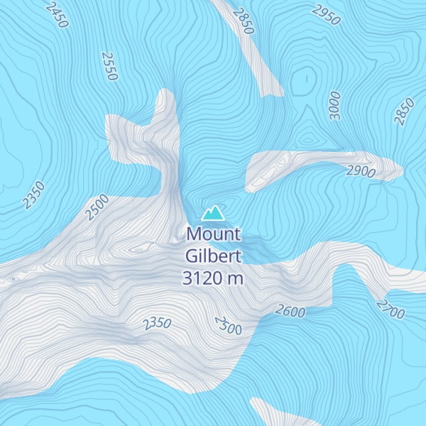 Map of Mount Gilbert