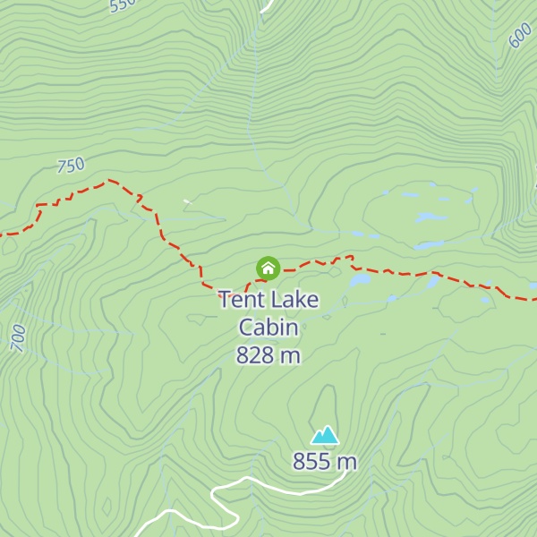 Map of Tent Lake Cabin