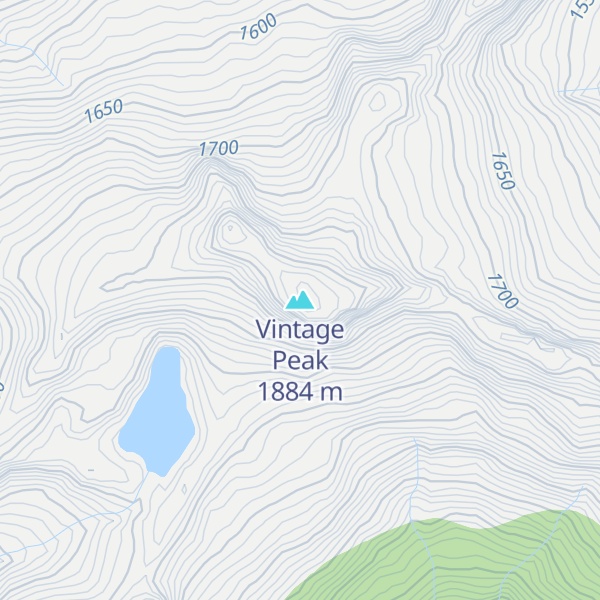 Map of Vintage Peak