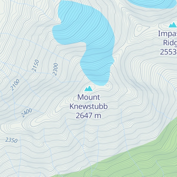 Map of Mount Knewstubb